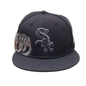 New Era 59Fifty Chicago White Sox Fitted Hat 100% Wool‎ Tag Size 7 5/8